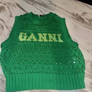 Green Cotton Rope Vest